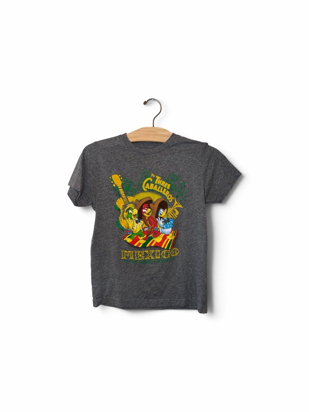 Disney Parks Mexico Pavilion The Three Caballeros Gray Shirt Size M Youth Kids
